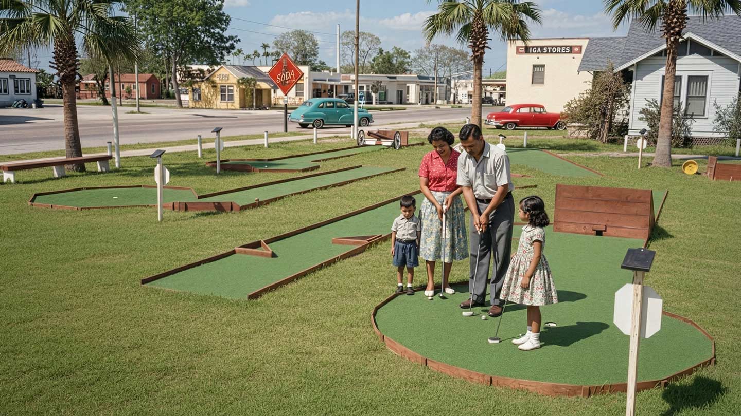 An AI enhanced image of an unknown historic golf course in McAllen, Texas.
